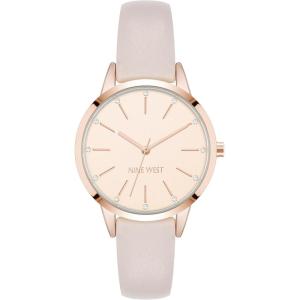 imageNine West Womens Genuine Crystal Accented Strap Watch NW3184Rose Gold