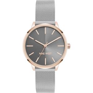 imageNine West Womens Mesh Bracelet WatchGreyRose Gold