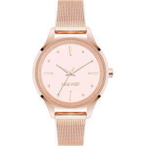 imageNine West Womens Mesh Bracelet WatchRose Gold