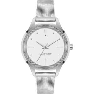 imageNine West Womens Mesh Bracelet WatchSilver