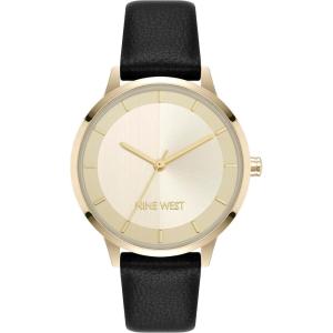 imageNine West Womens Strap Watch NW3142BlackGold