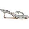 imageNine West Womens Andela Heeled SandalSilver Mirror Metallic