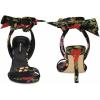 imageNine West Womens Kelsie Heeled SandalBlack Floral 006