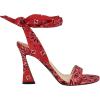 imageNine West Womens Kelsie Heeled SandalRed Sport Bandana Print Multi 611