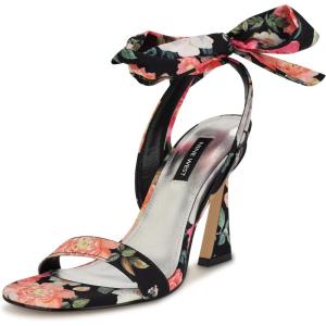 imageNine West Womens Kelsie Heeled SandalBlack Summer Blooms Print Multi 009