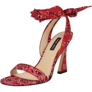 imageNine West Womens Kelsie Heeled SandalRed Sport Bandana Print Multi 611