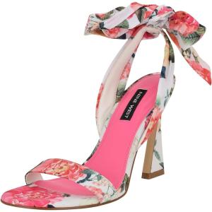 imageNine West Womens Kelsie Heeled SandalWhite Summer Blooms Print Multi 145