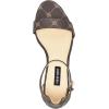 imageNINE WEST Womens Pruce Heeled SandalDark Brown Logo Multi