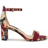 imageNINE WEST Womens Pruce Heeled SandalDark Red Fall Floral Multi 600