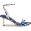 imageNine West Womens Anny Heeled SandalWhiteBlue Bouquet Floral Multi 142