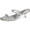 imageNine West Womens Berri Heeled SandalSilver Mirror Metallic
