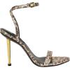 imageNine West Womens Reina Heeled SandalGold Shimmer Leopard 713