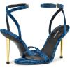 imageNine West Womens Reina Heeled SandalTeal Velvet 422
