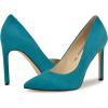 imageNine West Womens Tatiana PumpTeal Suede 405