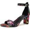 imageNINE WEST Womens Pruce Heeled SandalBlack Lush Floral Multi 004