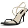 imageNine West Womens Carolyn Heeled SandalBlackCream 001