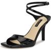 imageNine West Womens Devans Heeled SandalBlack Patent 001