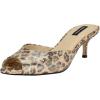 imageNine West Womens Luvlie Heeled SandalGold Shimmer Leopard 788