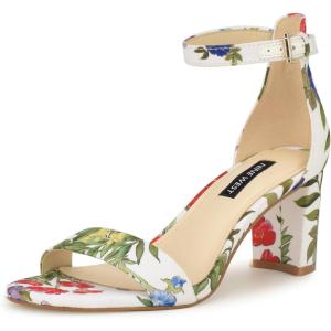 imageNINE WEST Womens Pruce Heeled SandalWhite Floral 140