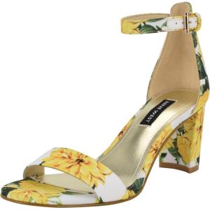 imageNINE WEST Womens Pruce Heeled SandalYellow Rose Floral Multi 700