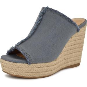 imageNine West Womens Baja Wedge SandalLight Blue 450
