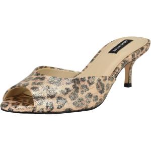 imageNine West Womens Luvlie Heeled SandalGold Shimmer Leopard 788