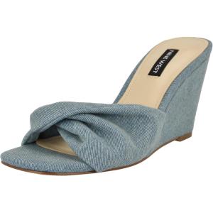 imageNine West Womens Nikhil Wedge SandalLight Blue Denim 450