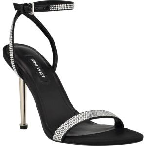 imageNine West Womens Reina Heeled SandalBlack Satin 001