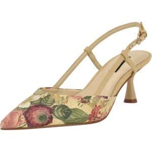 imageNine West Womens Rhonda PumpNatural Vintage Floral Multi 140
