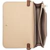 imageNine West Lockup 9s Phone Wallet CrossbodyBeige LogoMahogany