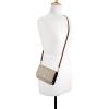 imageNine West Lockup 9s Phone Wallet CrossbodyBeige LogoMahogany