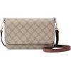 imageNine West Lockup 9s Phone Wallet CrossbodyBeige LogoMahogany