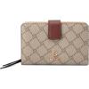 imageNine West Womens Lockup 9s French Designer Trend Wallet id caseBeige LogoMahogany