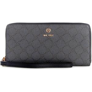 imageNine West Lockup 9 Zip Around Wallet with WristletOnyx Logo