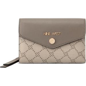imageNine West Womens Caireann French Wallet Deisgner Black Tote Sling Purse Handbag Trend Shoulder BagBeige LogoFlint