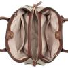 imageNine West Lakelyn SatchelBeige LogoMahogany