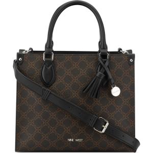 imageNine West Chelsay SatchelBrown LogoBlack