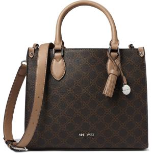 imageNine West Chelsay SatchelBrown LogoLatte