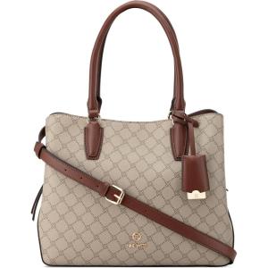 imageNine West Lakelyn CarryallBeige LogoMahogany