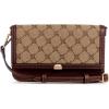 imageNine West Park Slope Phone Wallet CrossbodyMocha LogoMahogany