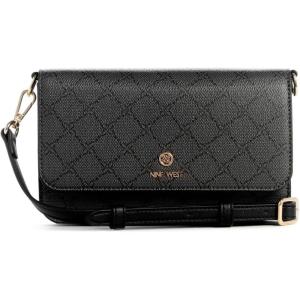 imageNine West Lockup 9 Phone Wallet CrossbodyOnyx Logo