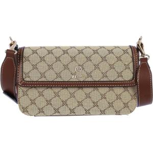 imageNine West Siera Flap Shoulder BagMocha LogoMahogany