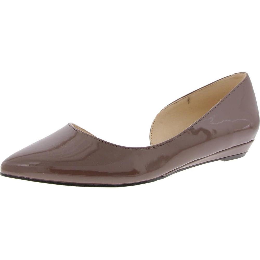imageNine West Womens Saige Ballet FlatMedium Brown Patent 210
