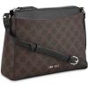imageNine West Bowie Mini Top Zip CrossbodyBrown Logo Black