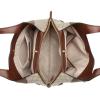 imageNine West Eamon Large Shoulder BagBeige LogoMahogany