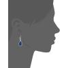 imageNine West Womens Denim Blue Teardrop Earrings Silver Tone