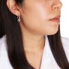 imageNine West Womens Small Slider Hoop Clicktop Earrings Tri Tone
