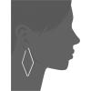 imageNine West Womens Square Clicktop Hoop Earrings Silver Tone