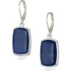imageNine West Womens Denim Large Drop Earrings Silver Tone