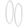 imageNine West Womens Extra Large Clicktop Hoop Earrings Silver Tone
